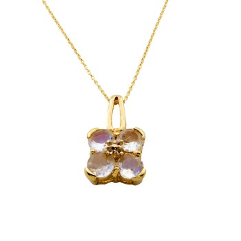 9ct gold Topaz Pendant with chain